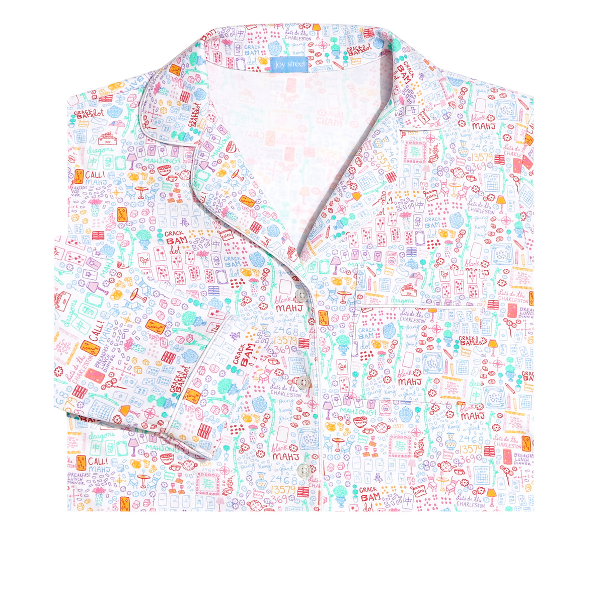 Joy Street's hand-drawn Mahjong Women's Long Sleeve & Pants Pajama Set