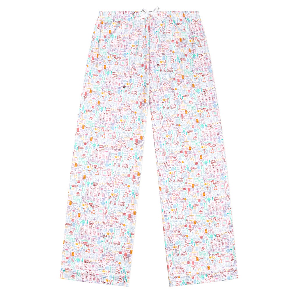 Joy Street's hand-drawn Mahjong Women's Long Sleeve & Pants Pajama Set