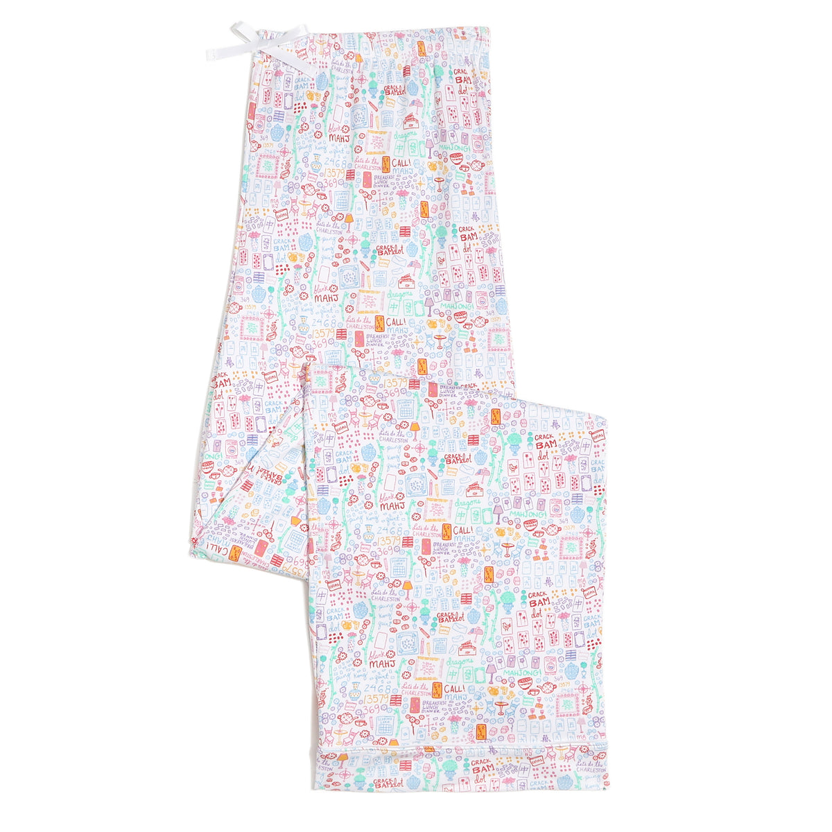 Joy Street's hand-drawn Mahjong Women's Long Sleeve & Pants Pajama Set