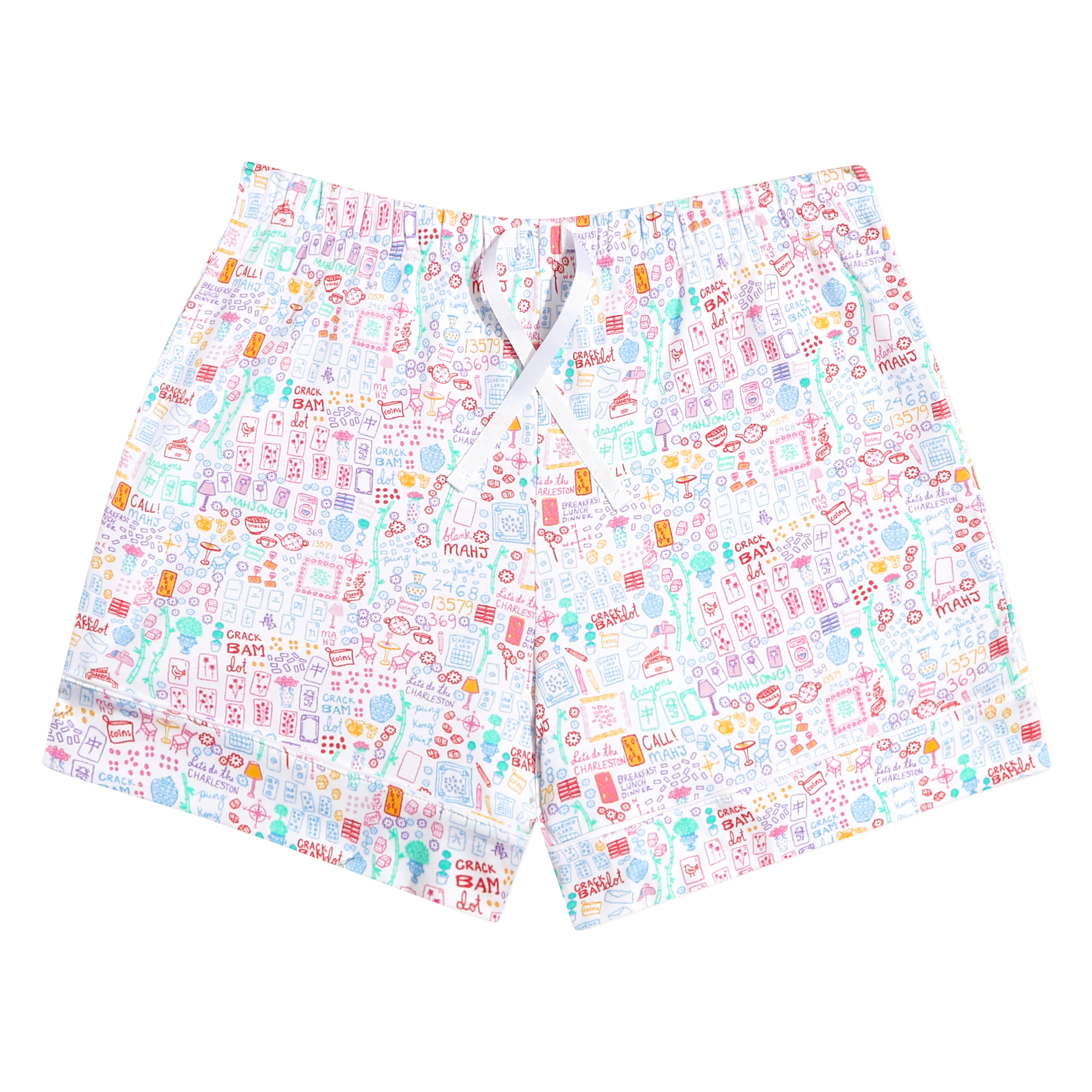 Joy Street's hand-drawn Mahjong Women's Short Pajama Set