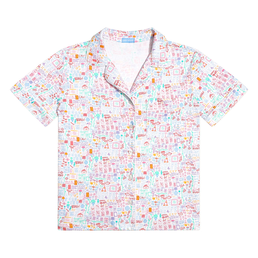 Joy Street's hand-drawn Mahjong Women's Short Pajama Set
