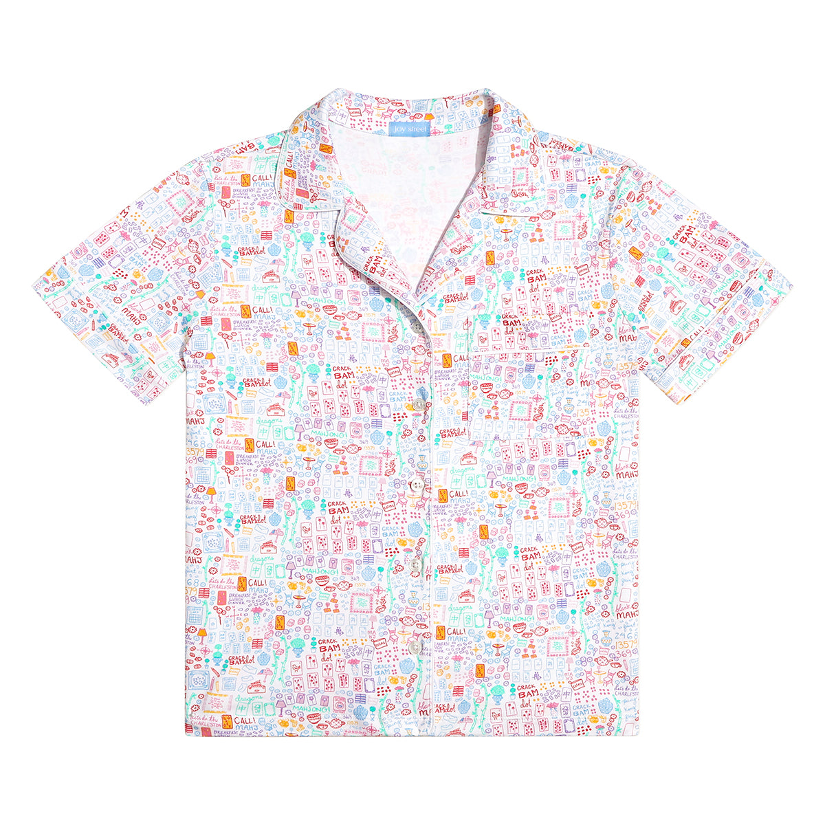 Joy Street's hand-drawn Mahjong Women's Short Pajama Set
