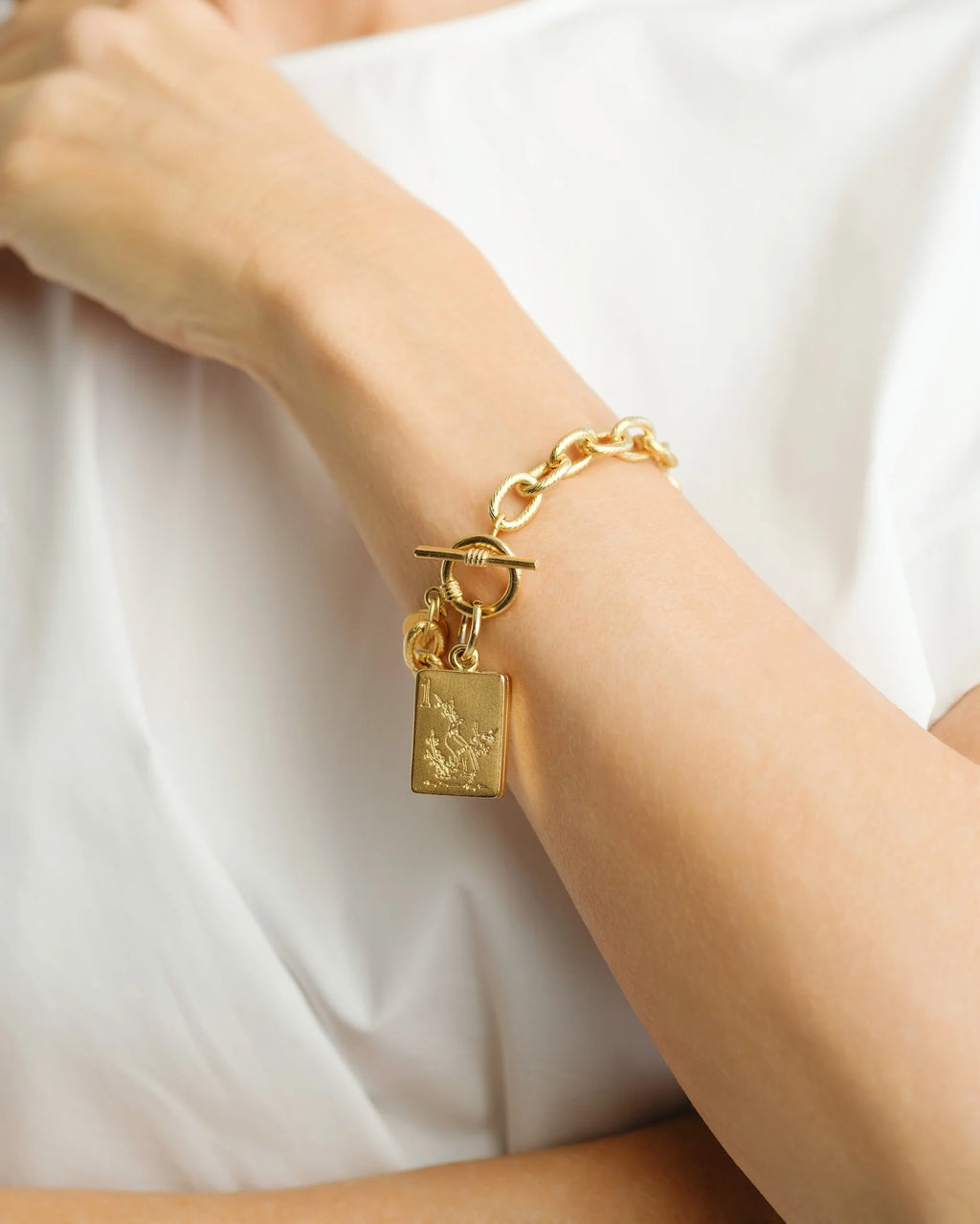 Susan Shaw Bird Bam Mahjong Toggle Bracelet
