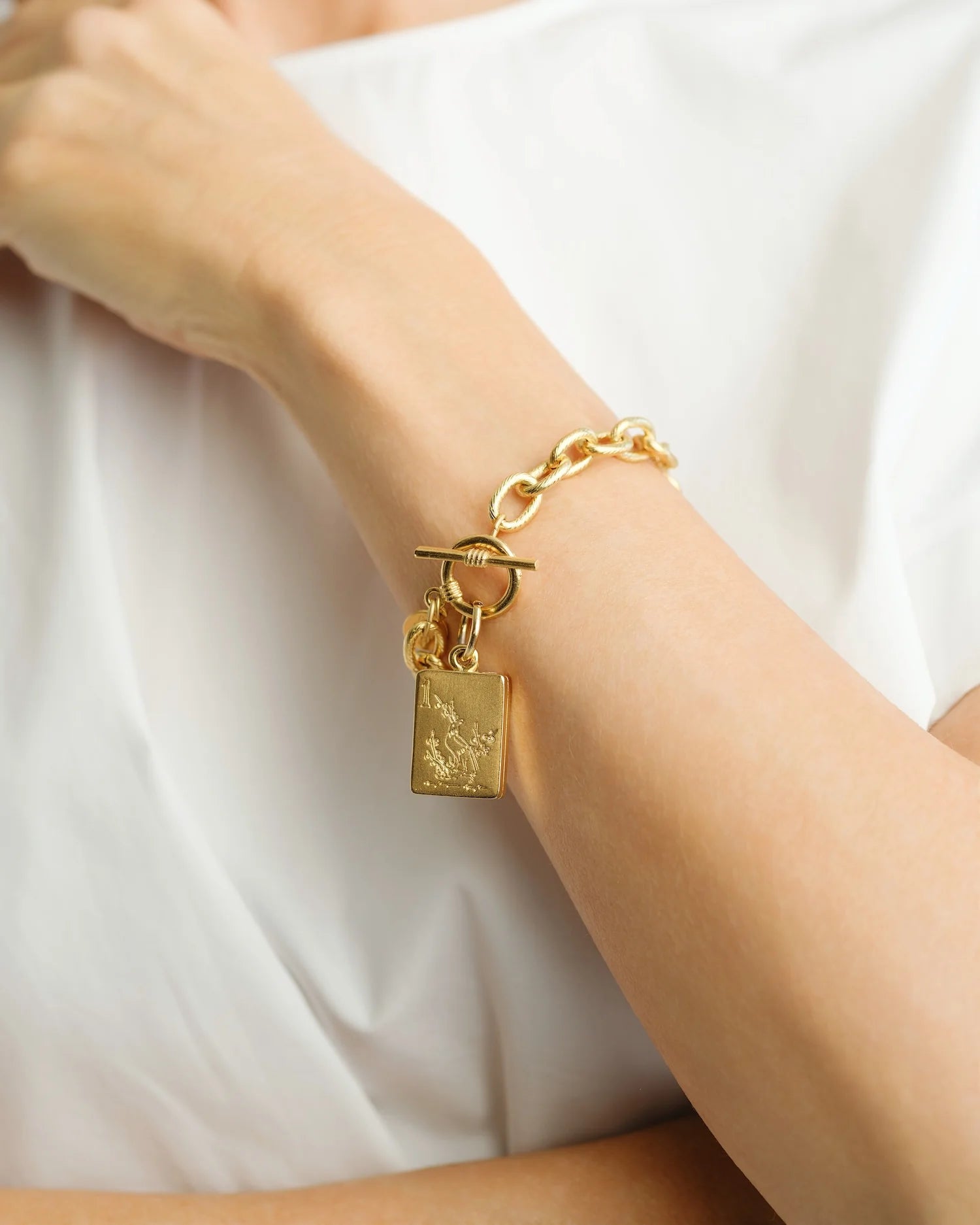 Susan Shaw Bird Bam Mahjong Toggle Bracelet